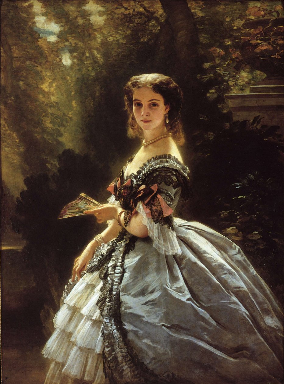 Porträtt av grevinnan Elizabeth Esperovna Trubetskaya, född Belosselskaya-Belozerskaya 1834-1907, 18 av Franz Xaver Winterhalter