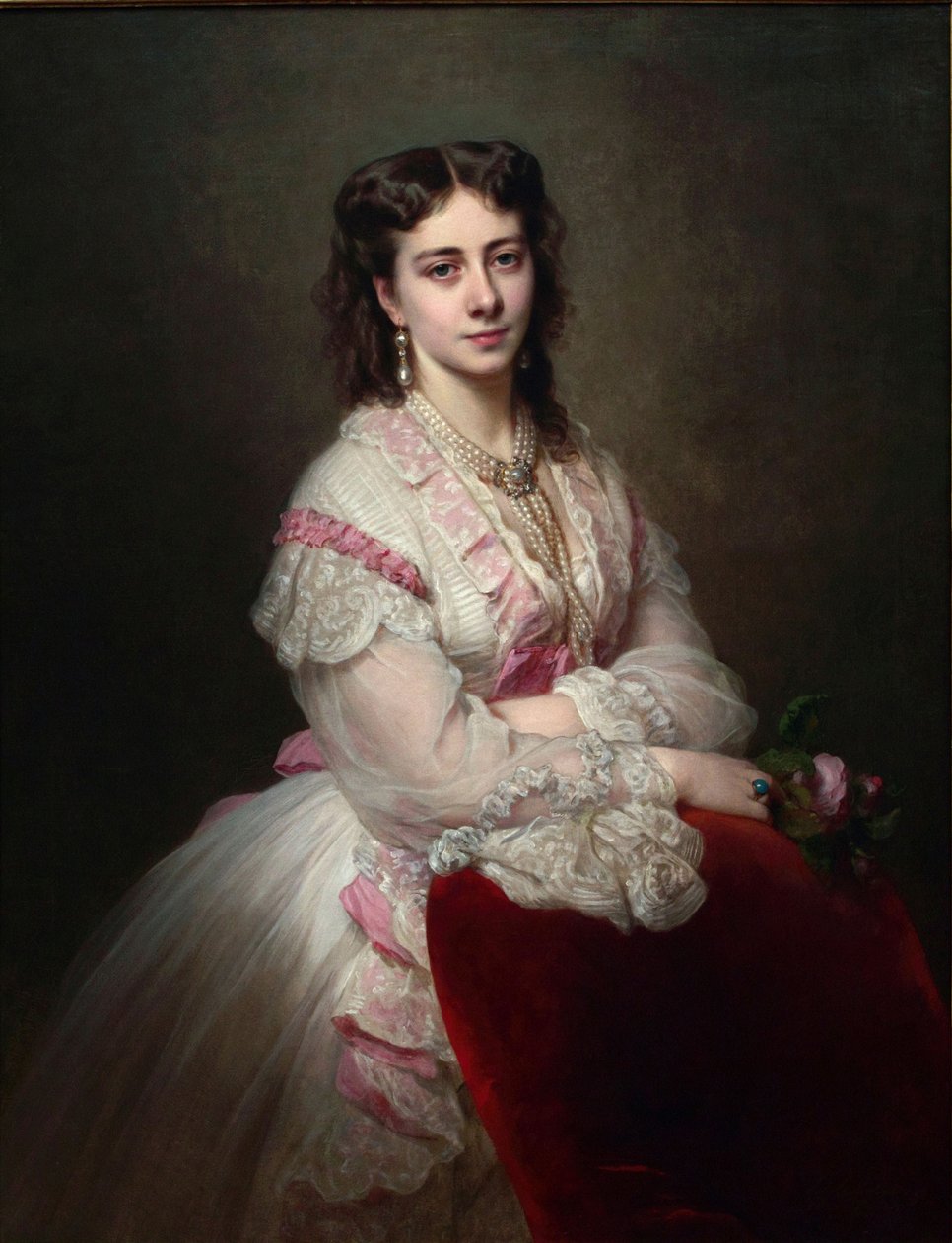 Porträtt av grevinnan Maria Branicka 1843-1918, geb. Prinsessan Sapieha, 1865 av Franz Xaver Winterhalter
