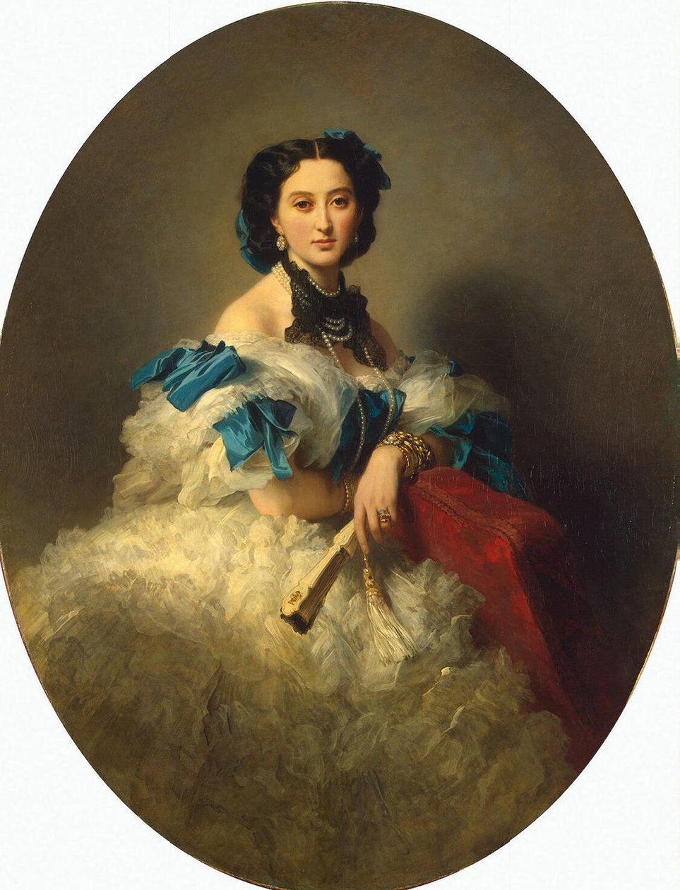 Porträtt av grevinnan ofta Musina-Pushkina, efter 19 av Franz Xaver Winterhalter