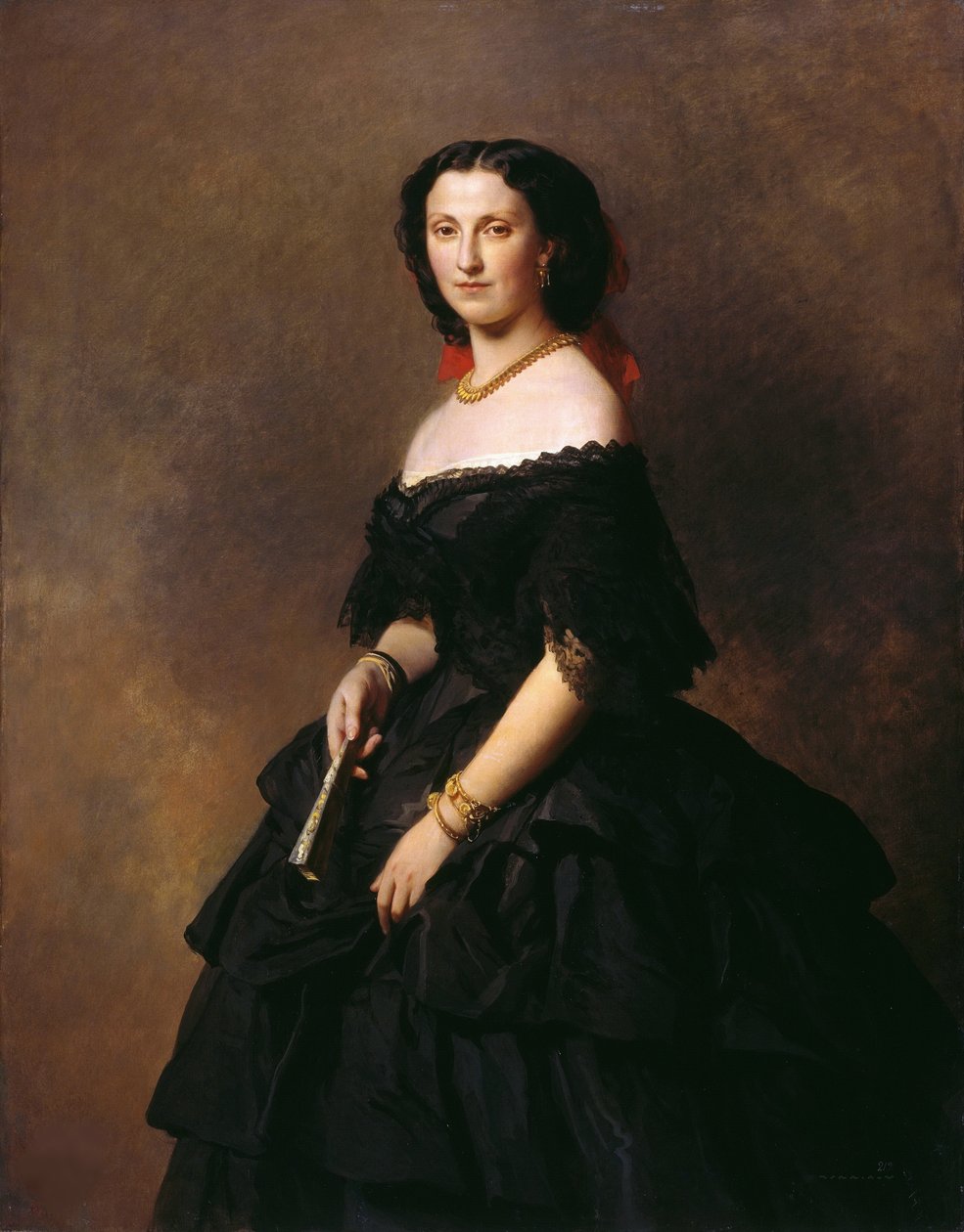 Porträtt av hertiginnan Elizaveta Alexandrovna Baryatinskaya, född prinsessan Chernysheva 1826-1902. av Franz Xaver Winterhalter
