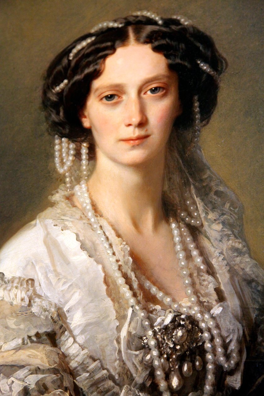 "Porträtt av kejsarinnan Maria Alexandrovna", 1857 av Franz Xaver Winterhalter