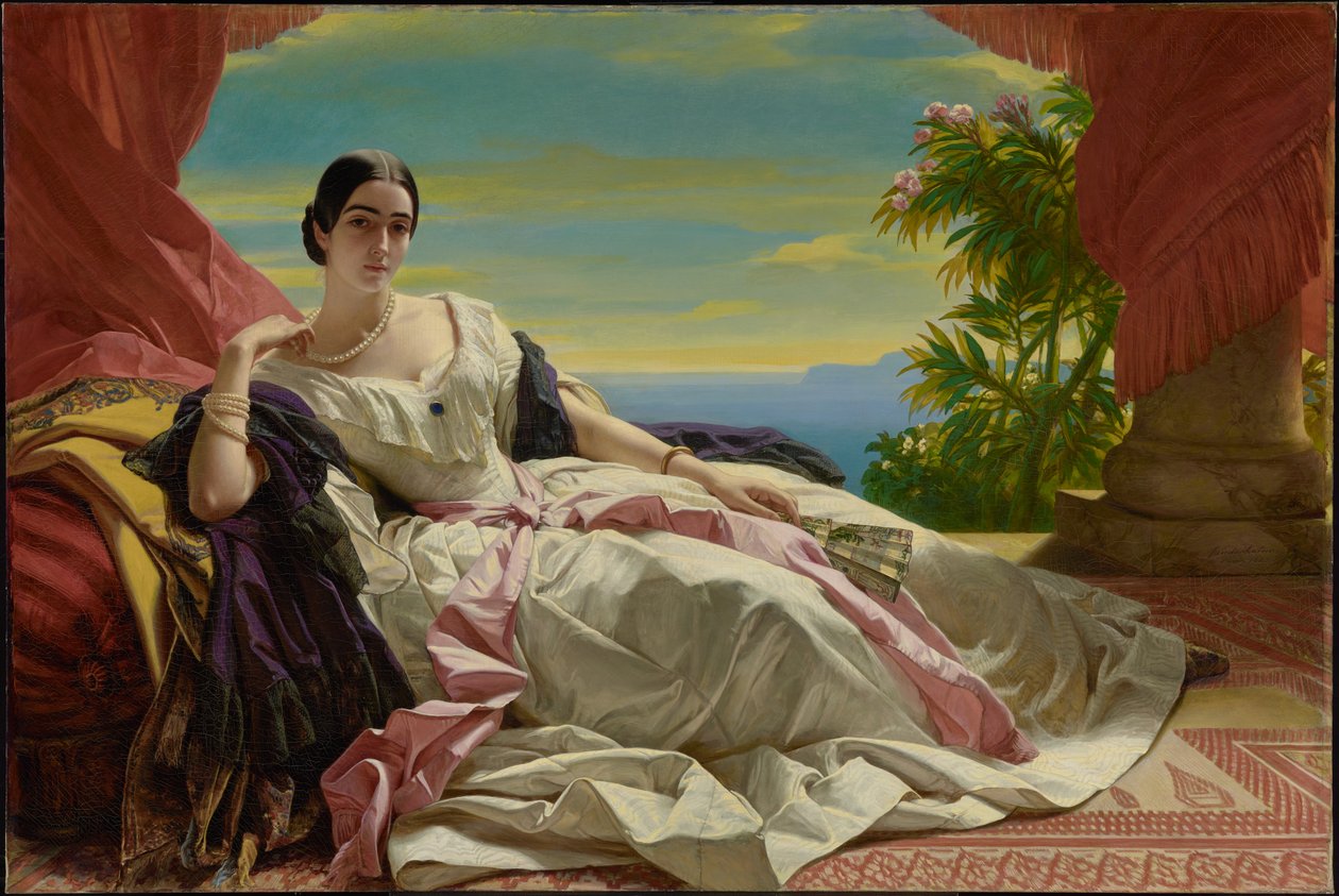 Porträtt av Leonilla, prinsessa av Sayn-Wittgenstein-Sayn av Franz Xaver Winterhalter