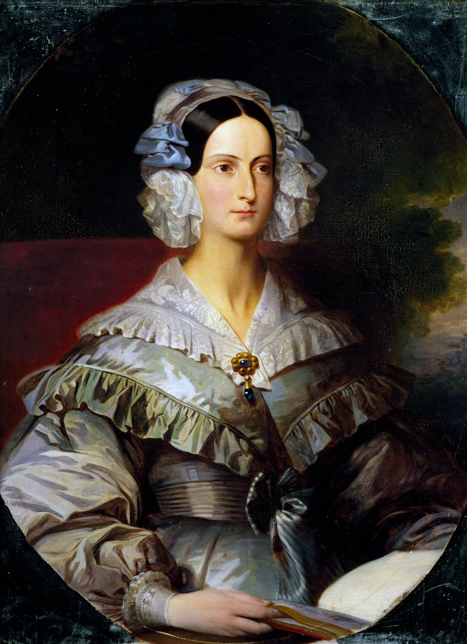 Porträtt av prinsessan Marie av Orleans, av Franz Xavier Winterhalter av Franz Xaver Winterhalter