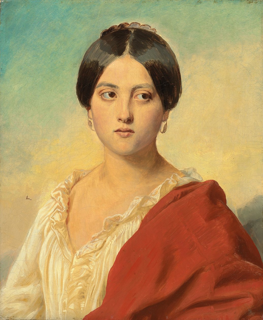 Porträtt av en italiensk flicka, halvlängd, c.1834 av Franz Xaver Winterhalter