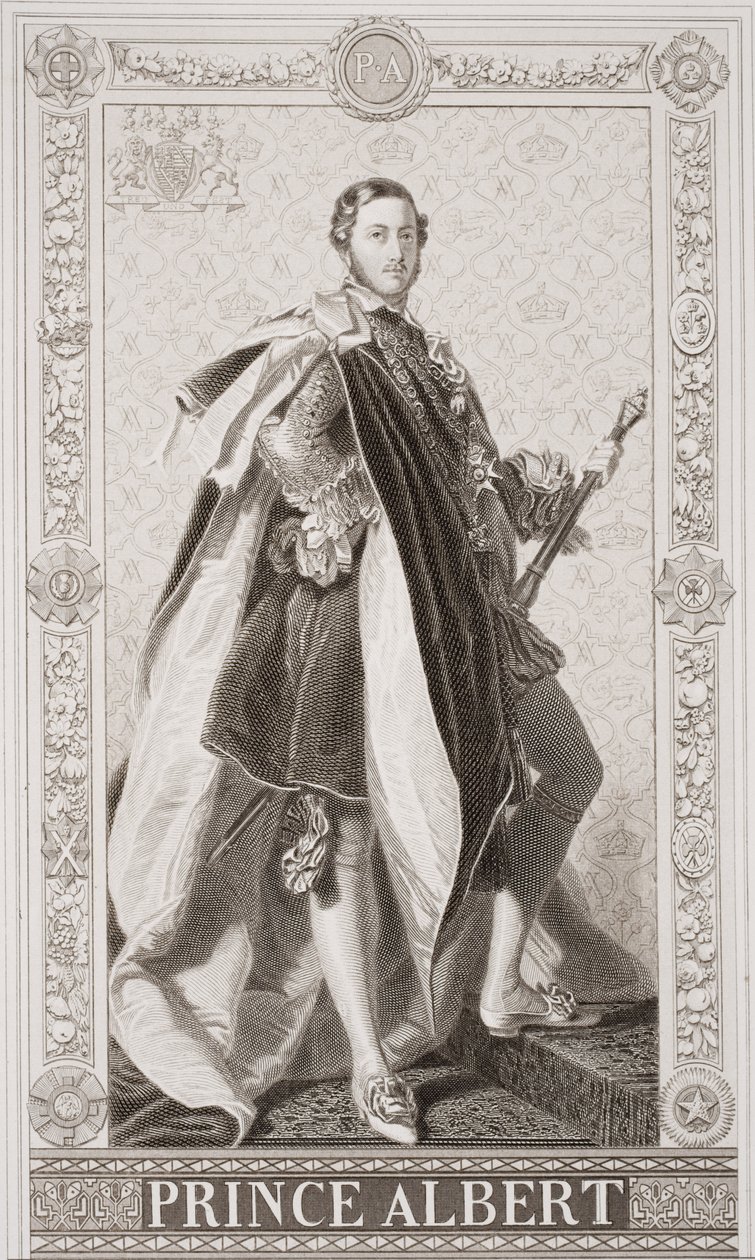 Prins Albert (1819-61) från "Illustrationer av engelsk och skotsk historia" volym II av Franz Xaver Winterhalter