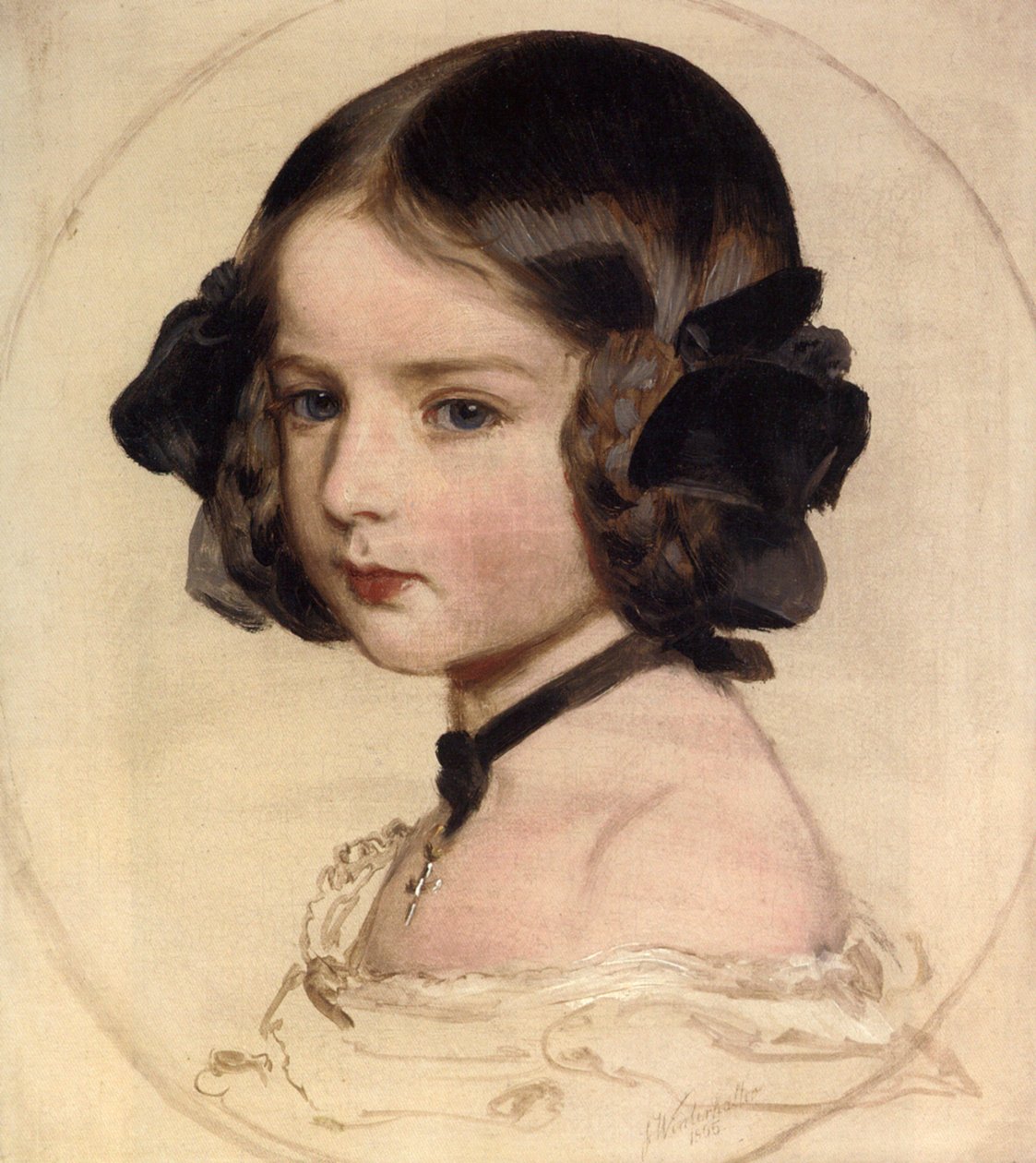 Prinsessan Clotilde av Sachsen-Coburg och Gotha, 1846-1927, 1855. av Franz Xaver Winterhalter