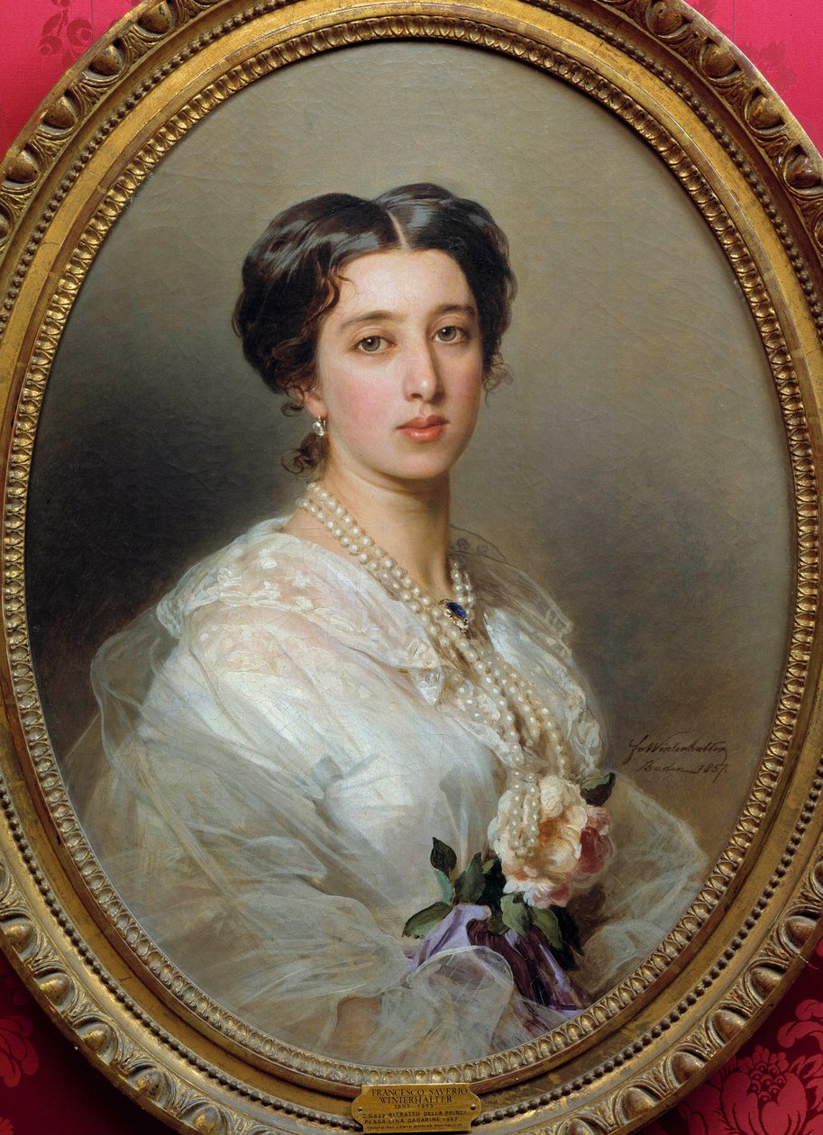 Prinsessan Gagarin Stourza målning av Xaver Winterhalter (1806-1873) 1857 Florens konstmuseum av Franz Xaver Winterhalter