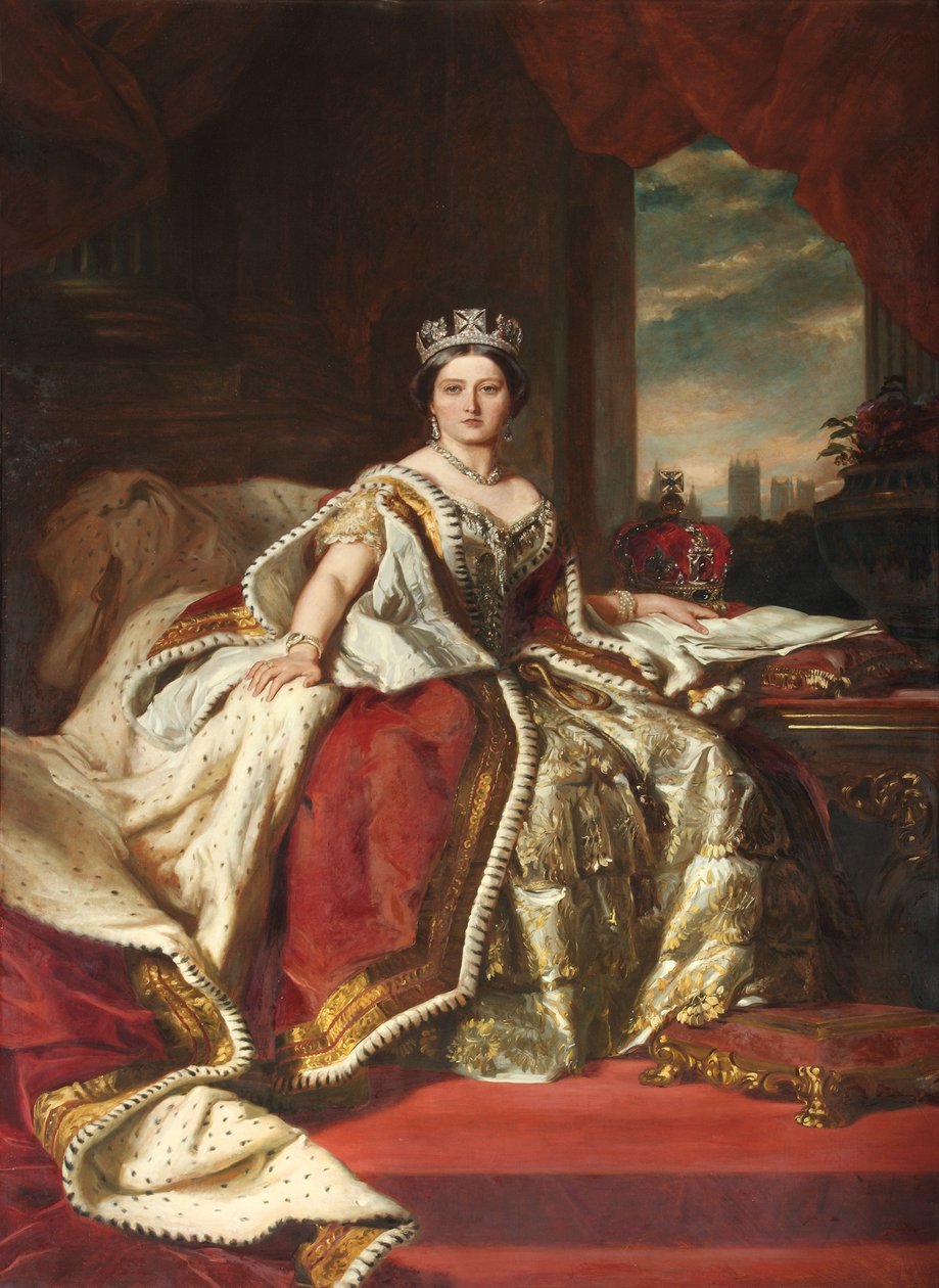 Drottning Victoria, kopierad av John Hanson Walker RA, 1879 av Franz Xaver Winterhalter
