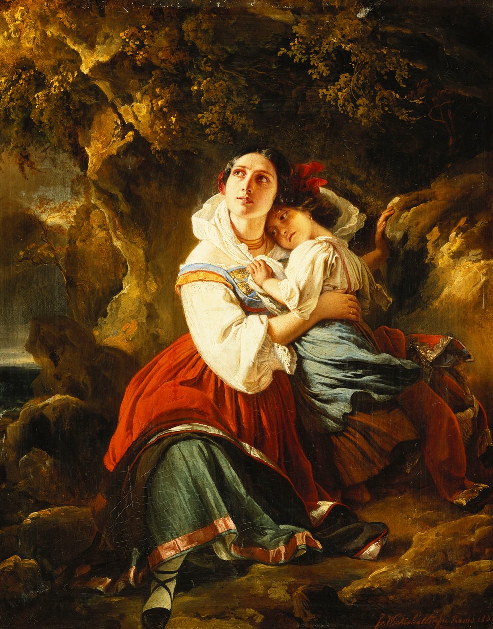 Den annalkande stormen, 1834 av Franz Xaver Winterhalter