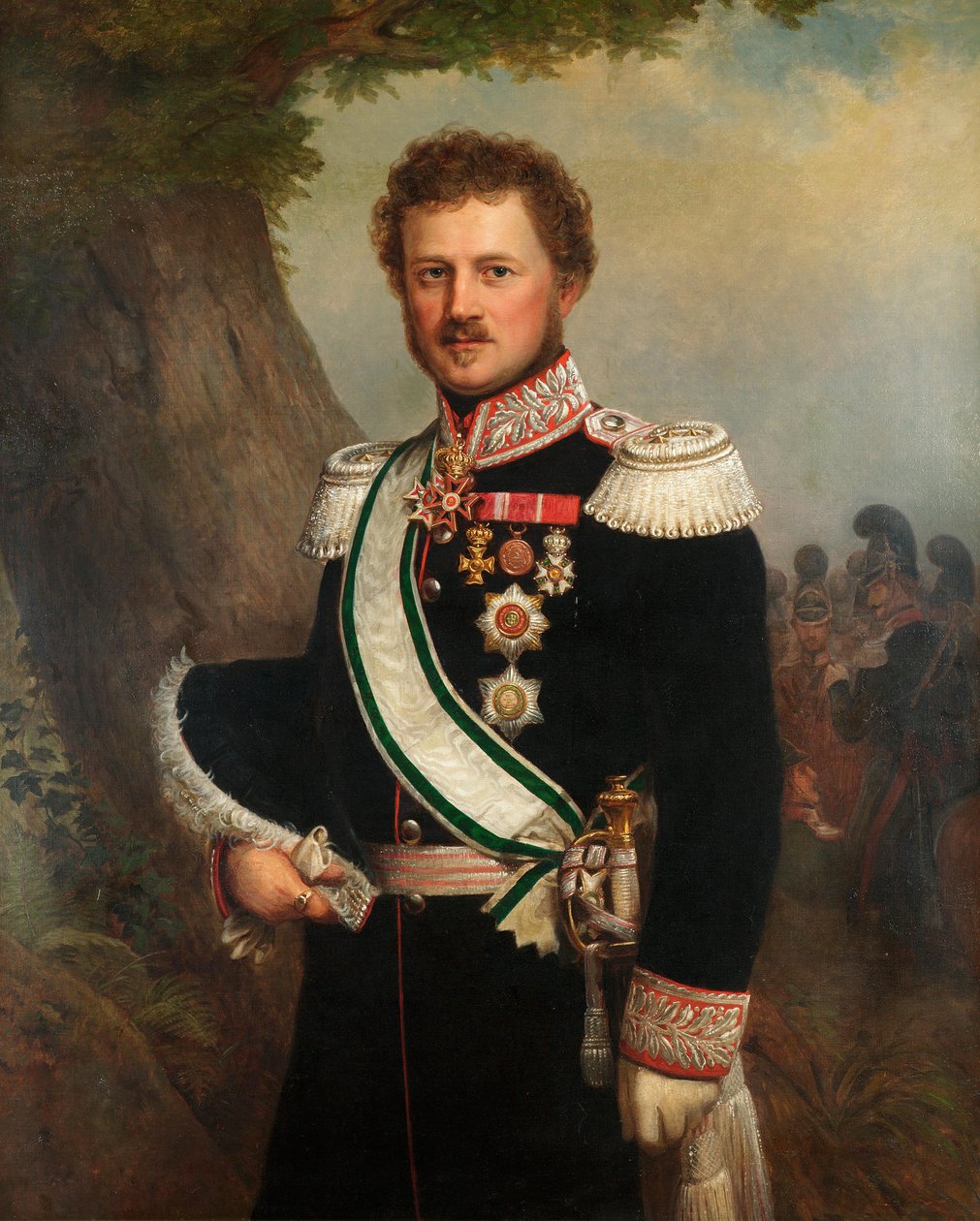 Porträtt av Emil, Prins av Hessen och Rhen 1790-1858, ca. 1850. av Franz Xaver Winterhalter School of .
