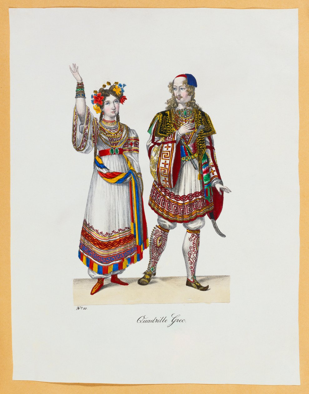 En samling maskeraddräkter, 1827 av Franz Xavier Nachtmann