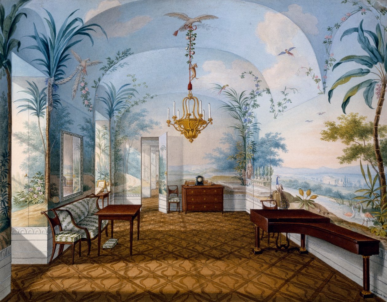 Målarhall, Schönbrunn Palace känt som Marian Hall av Franz Xavier Nachtmann
