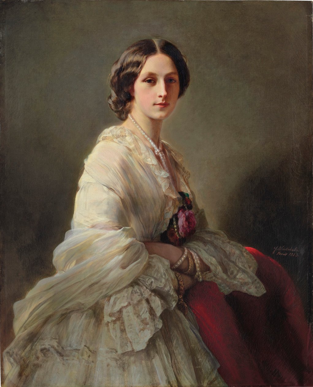 Porträtt av grevinnan Elena Ivanovna Orlova-Denisova, född Tchertkova 1830-1891, 1853. av Franz Xaver Winterhalter
