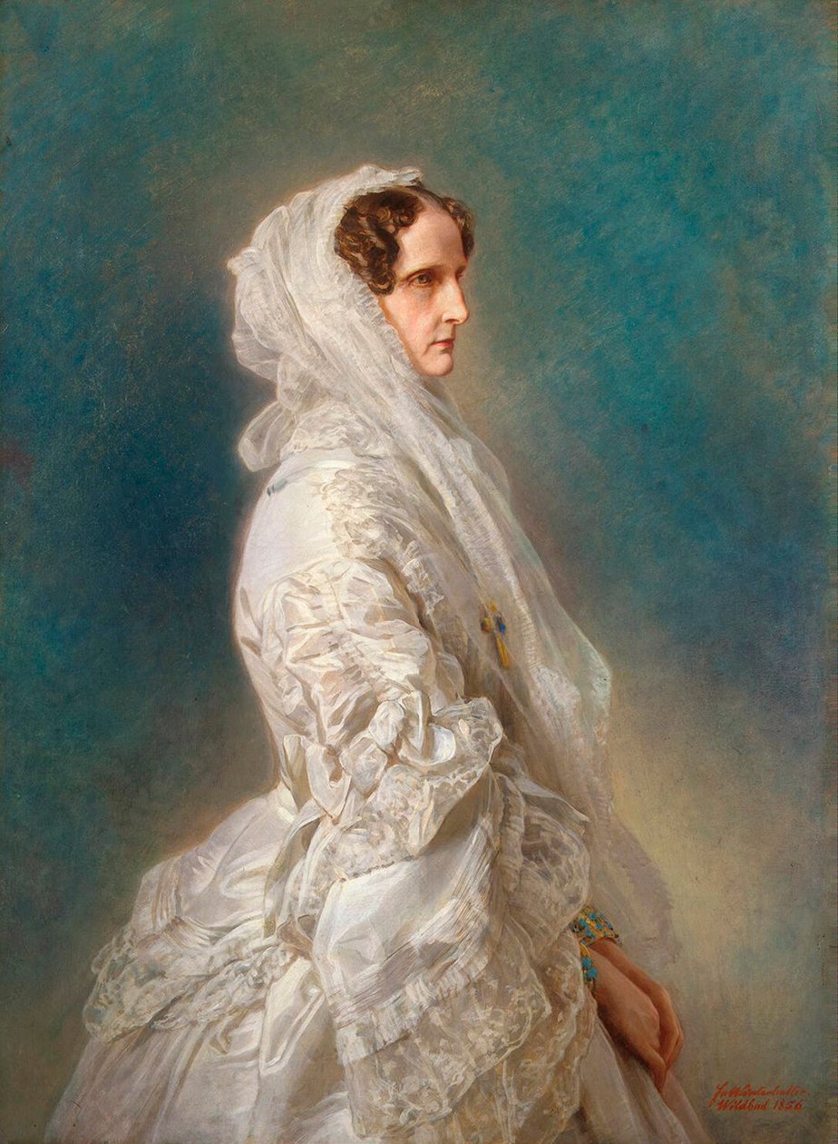 Porträtt av kejsarinnan Alexandra Fyodorovna Charlotte av Preussen, 1856. av Franz Xaver Winterhalter