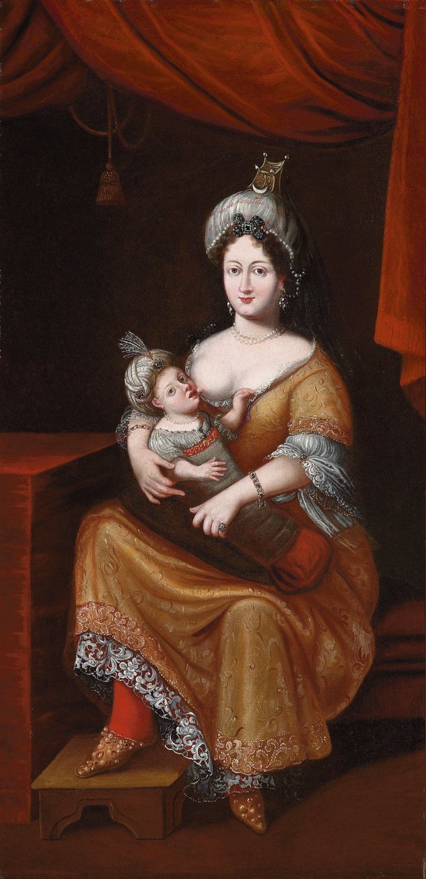 Kösem Sultan och hennes son, den blivande Sultan Murad IV eller Sultan Ibrahim, andra kvartalet 1600-talet av Franz and Gemminger Herrmann