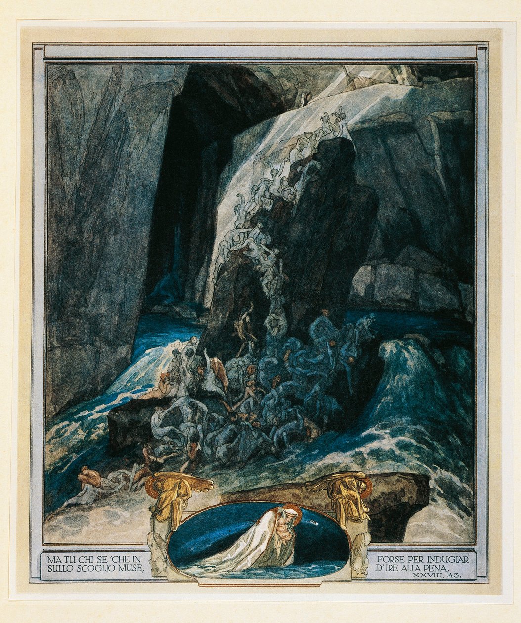 Österrike, Wien, Illustration av Dante Alighieris gudomliga komedi (Helvetet, sång XXVIII) av Franz von Bayros av Franz von (1866 1924) Bayros