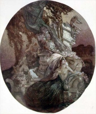 Kvinna med pärlor av Franz von Bayros (1866 1924)