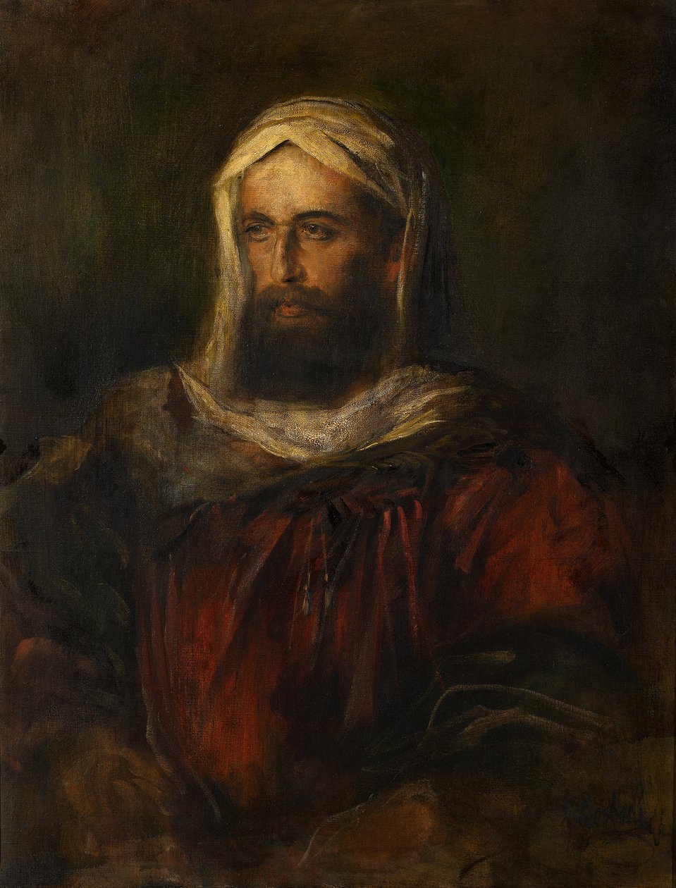 Porträtt av Hermann Levi i orientalisk dräkt av Franz von Lenbach