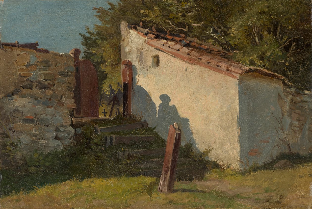 Byns kyrkogårdsingång av Franz von Lenbach