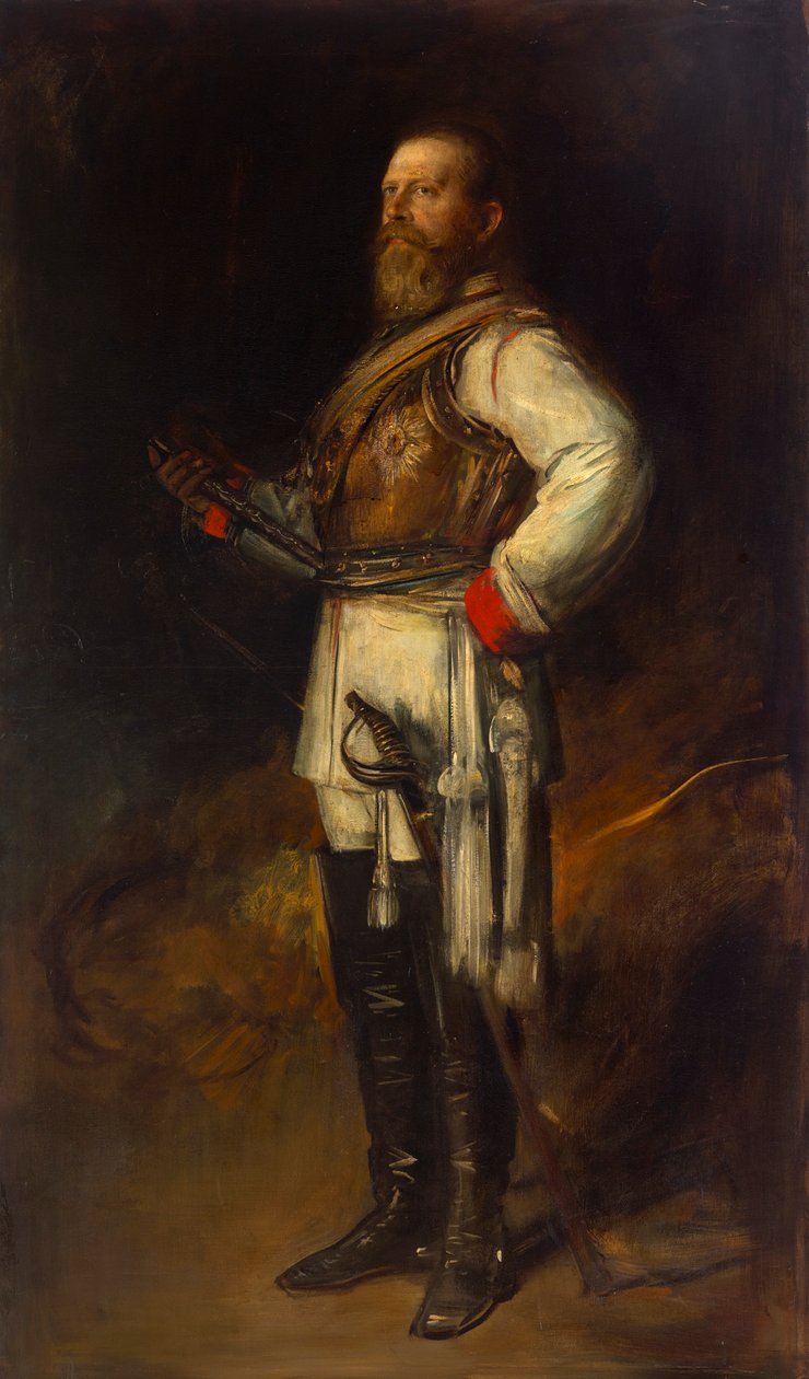 Friedrich Wilhelm, kronprins av Preussen, som Fredrik III, tysk kejsare av Franz von Lenbach