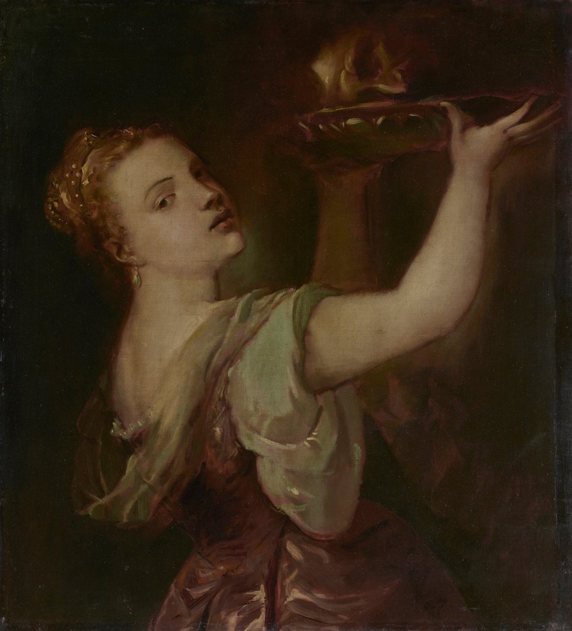 Kopia efter Tizian: Lavinia som Salome av Franz von Lenbach