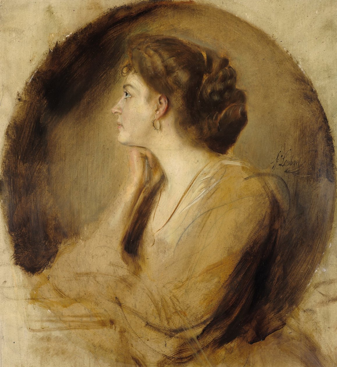 Margarethe von Mute (?) av Franz von Lenbach