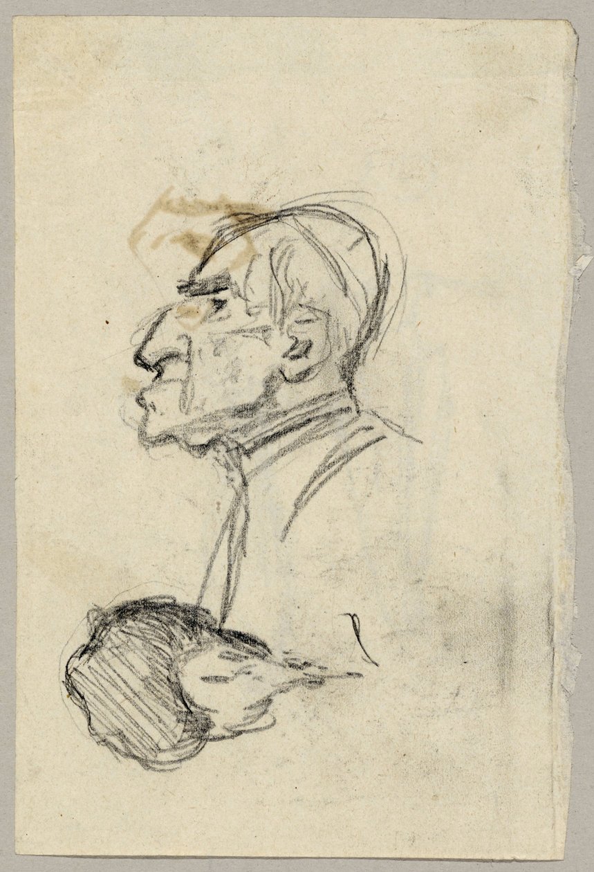Porträttstudie av en kardinal, tergo: mule sedd bakifrån (?) av Franz von Lenbach