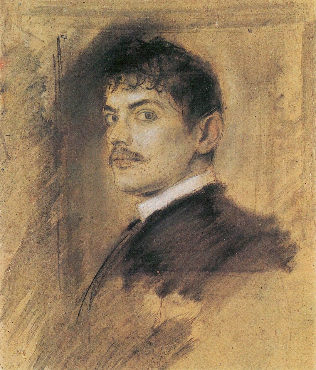 Porträtt av Franz Stuck av Franz von Lenbach