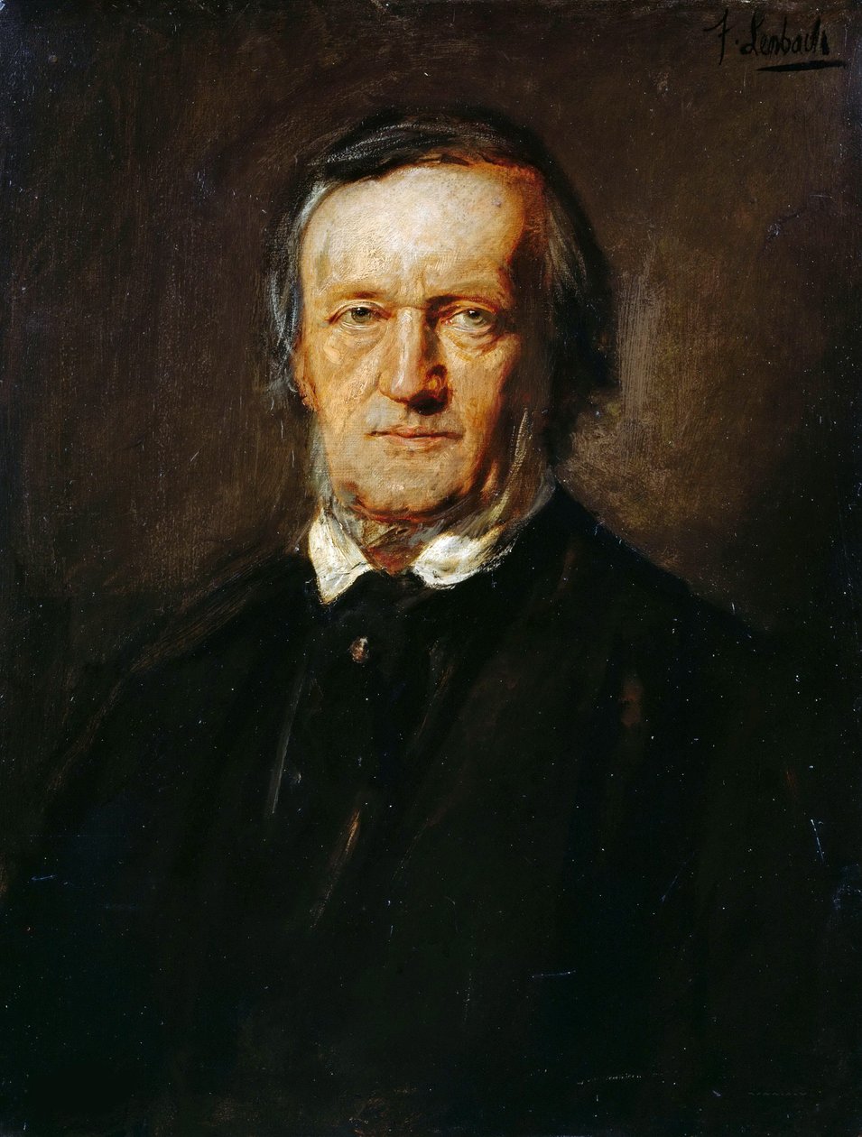 Porträtt av Richard Wagner 1813-1883. av Franz von Lenbach