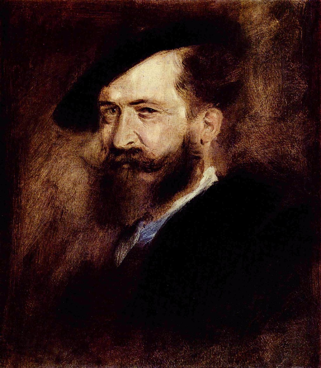 Porträtt av Wilhelm Busch av Franz von Lenbach