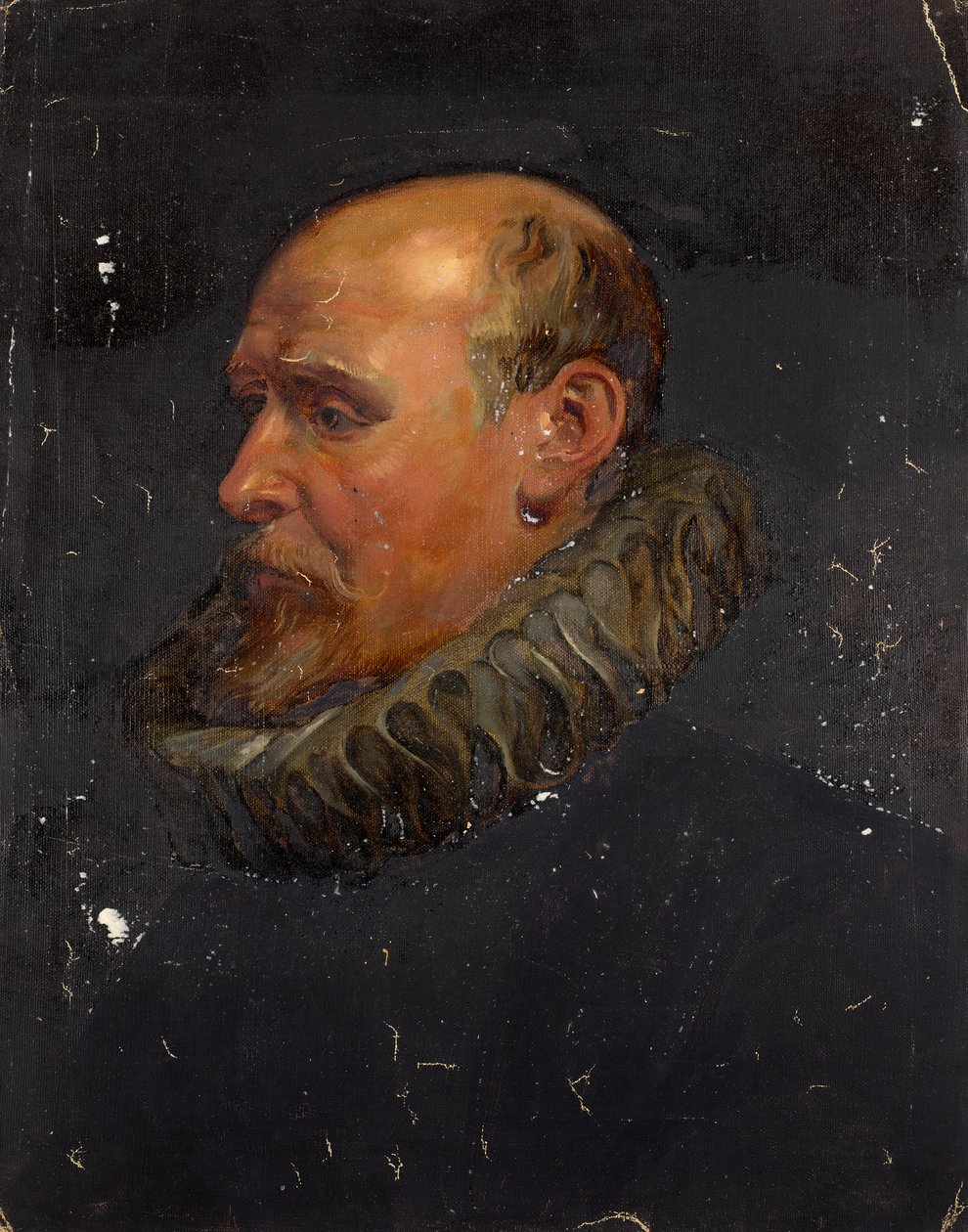 Porträtt av en gentleman med en ruff av Franz von Matsch