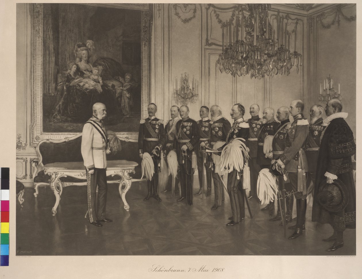 Besök av den tyske förbundsfursten den 8 maj 1908 på slottet Schönbrunn av Franz von Matsch