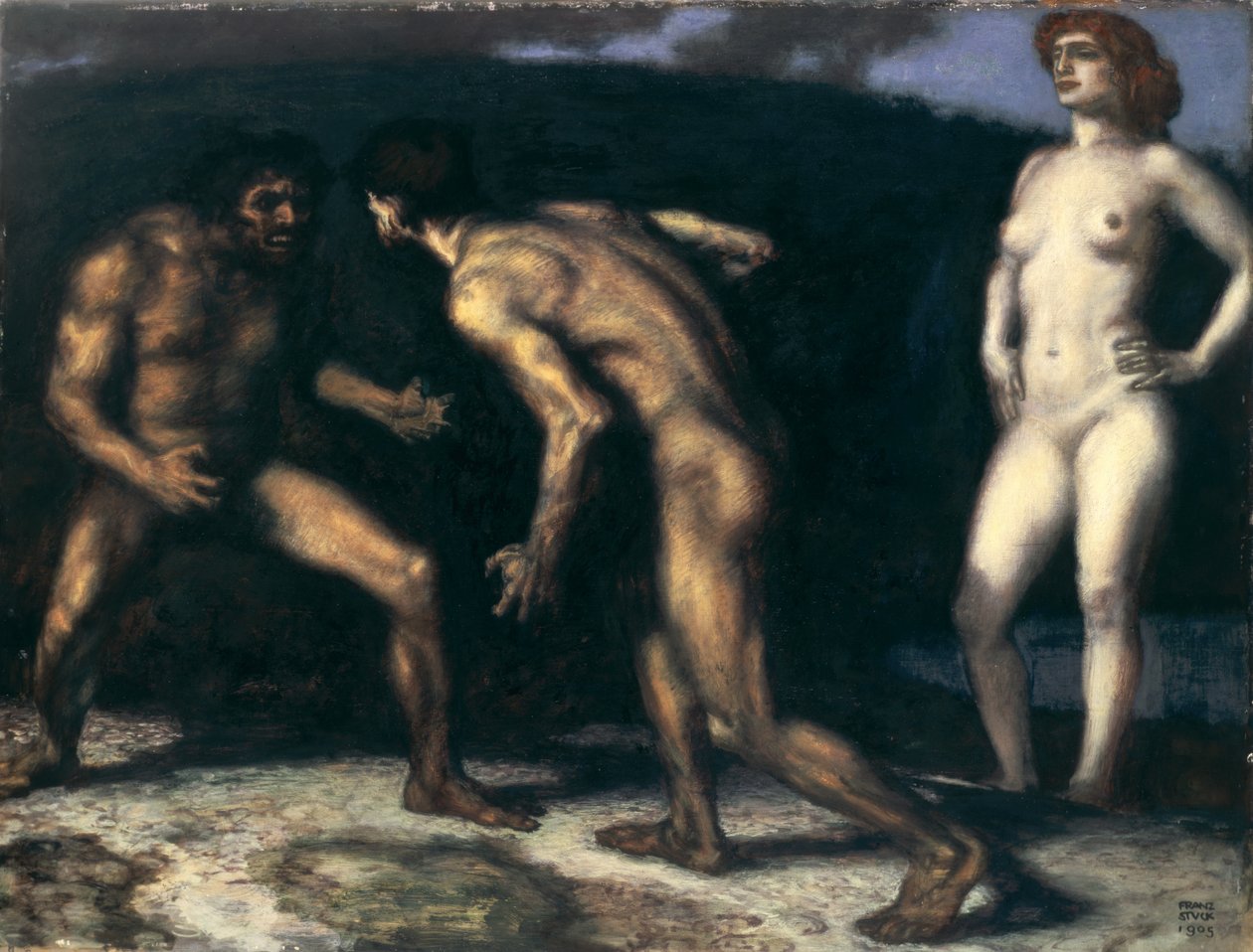 Kampen om en kvinna av Franz von Stuck