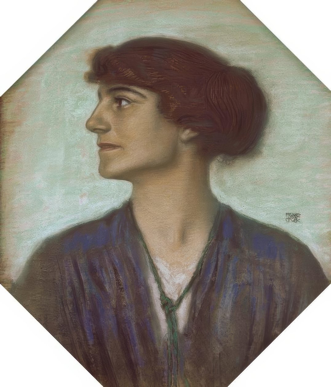 Porträtt av en dam av Franz von Stuck