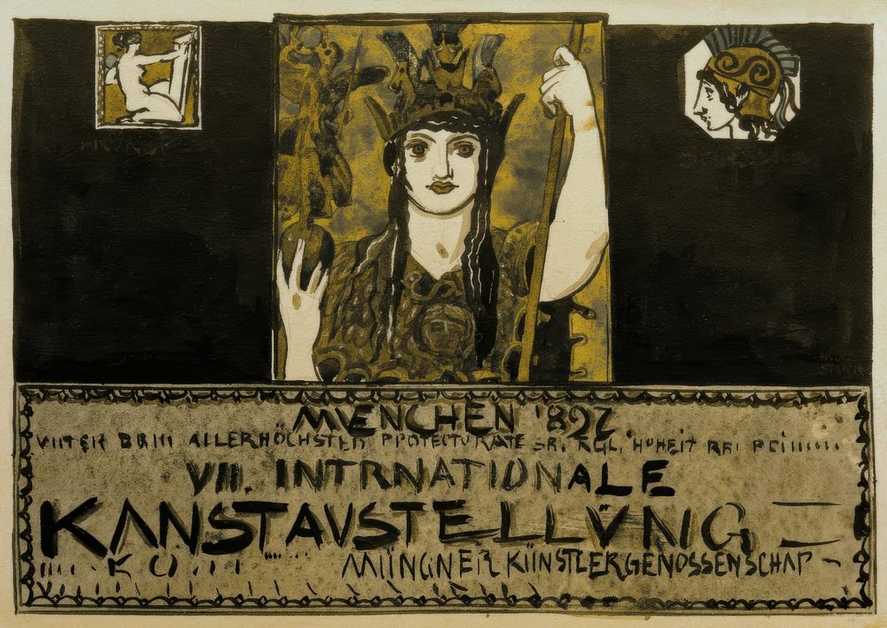 F. v. Stuck, affischdesign 1897 av Franz von Stuck