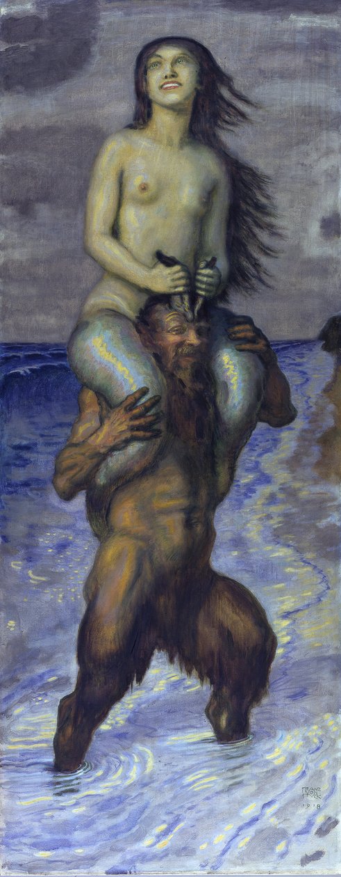 Faun och sjöjungfru av Franz von Stuck