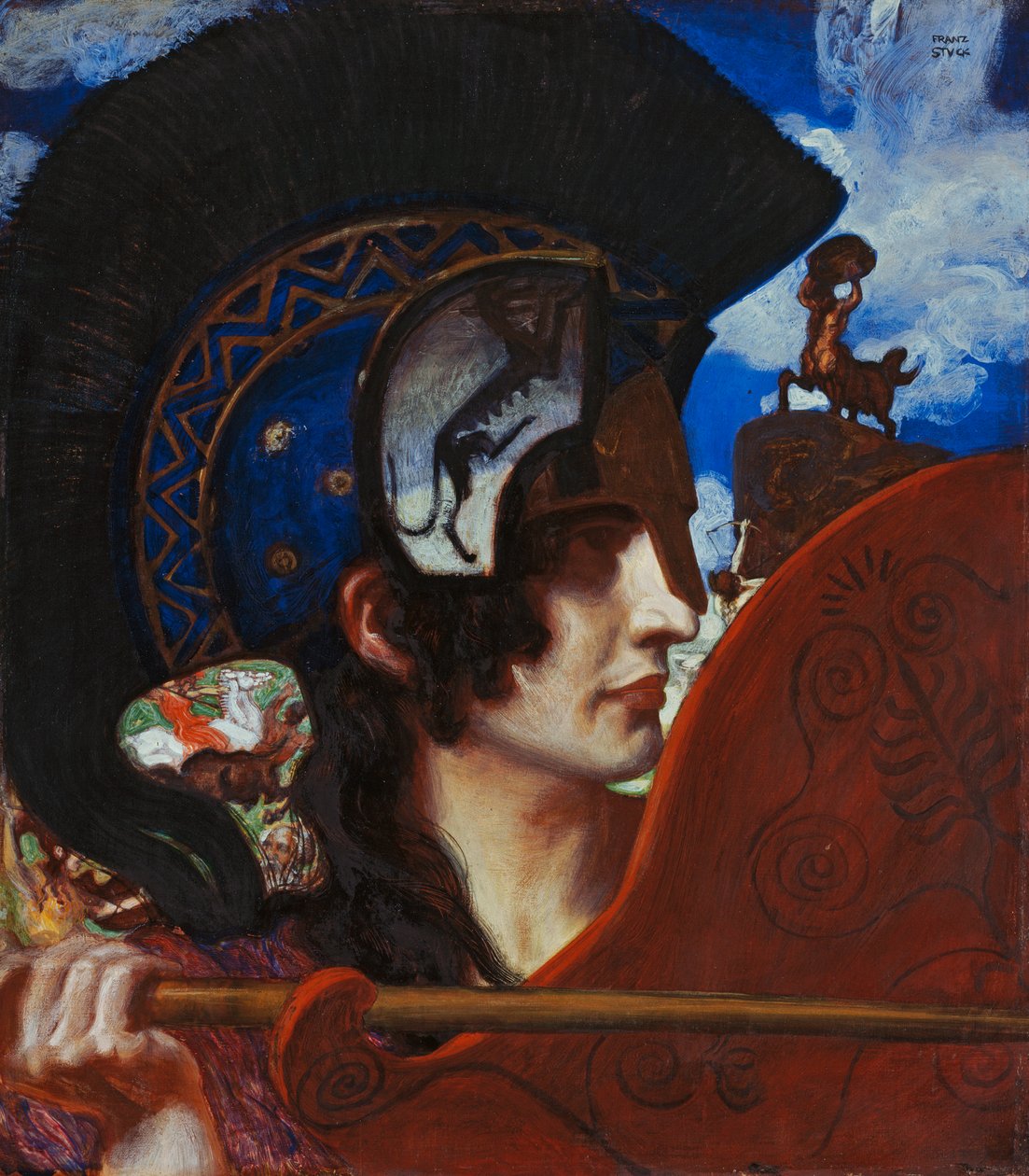 Kämpande amazon av Franz von Stuck