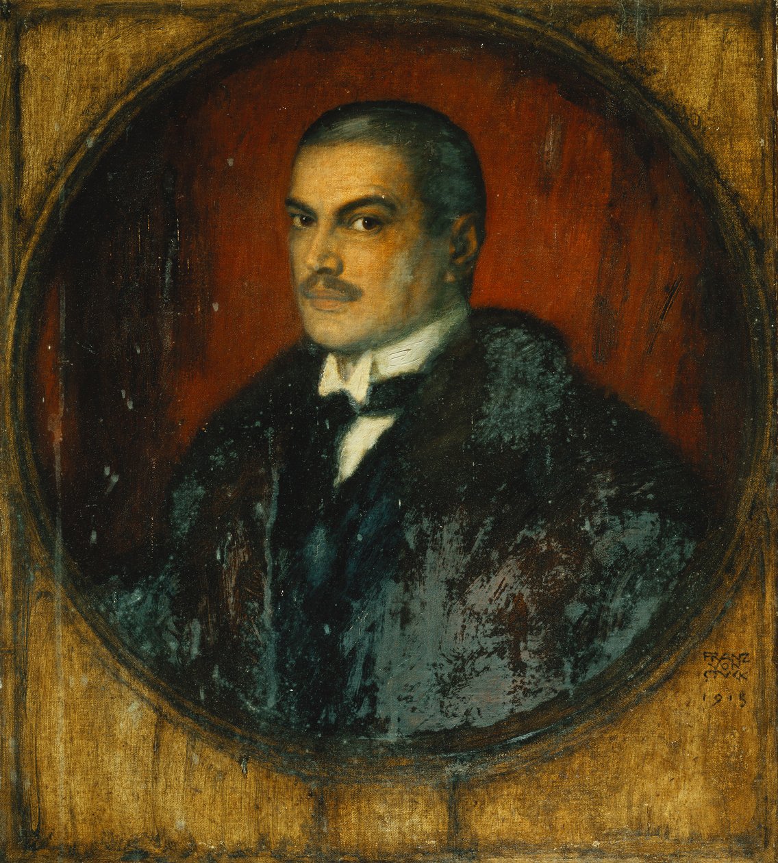 Självporträtt av konstnären, halvlängd, 1915 av Franz von Stuck