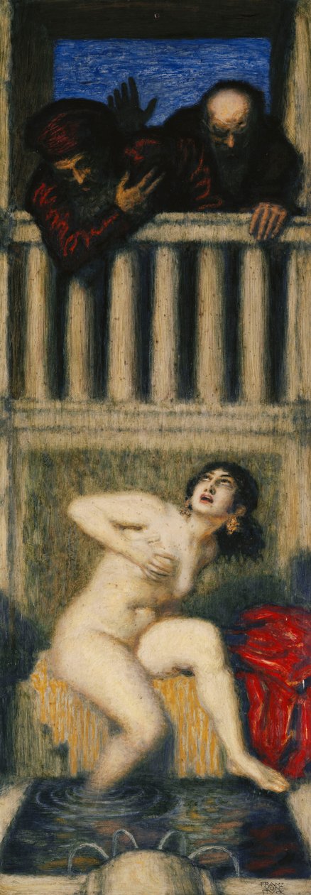 Susanna och de två gamla männen; Susanna och de två gamla, av Franz von Stuck