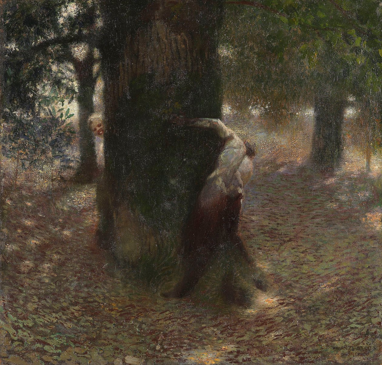 The Tease, 1889. av Franz von Stuck