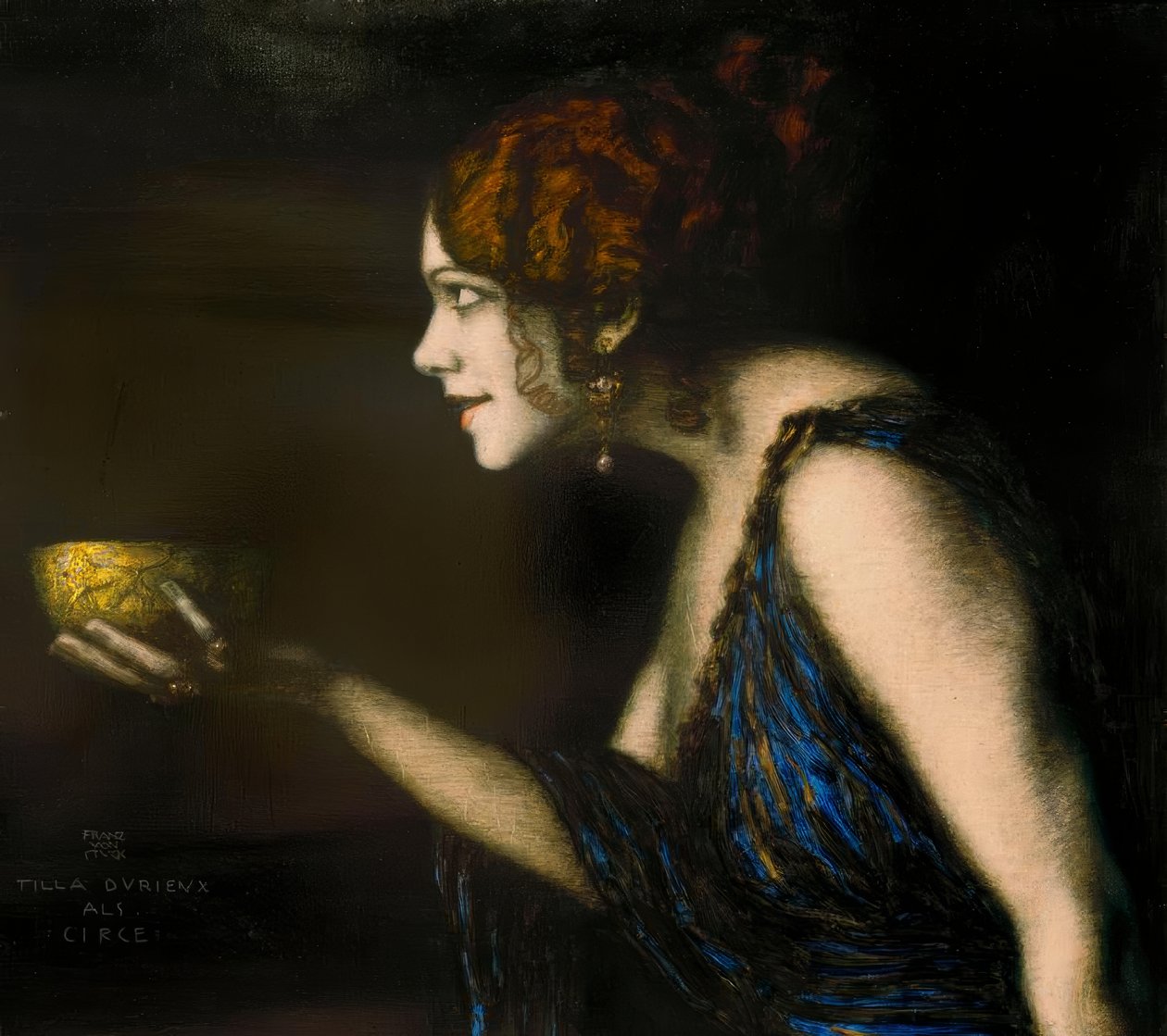Tilla Durieux als Circe / F. v. Fastnat av Franz von Stuck