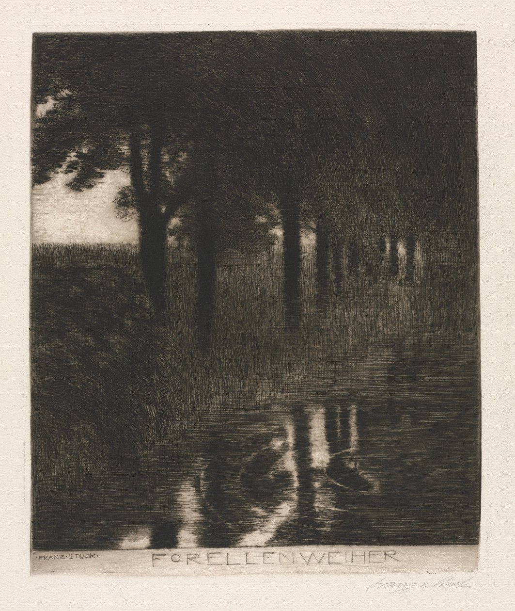 Öringdamm. av Franz von Stuck