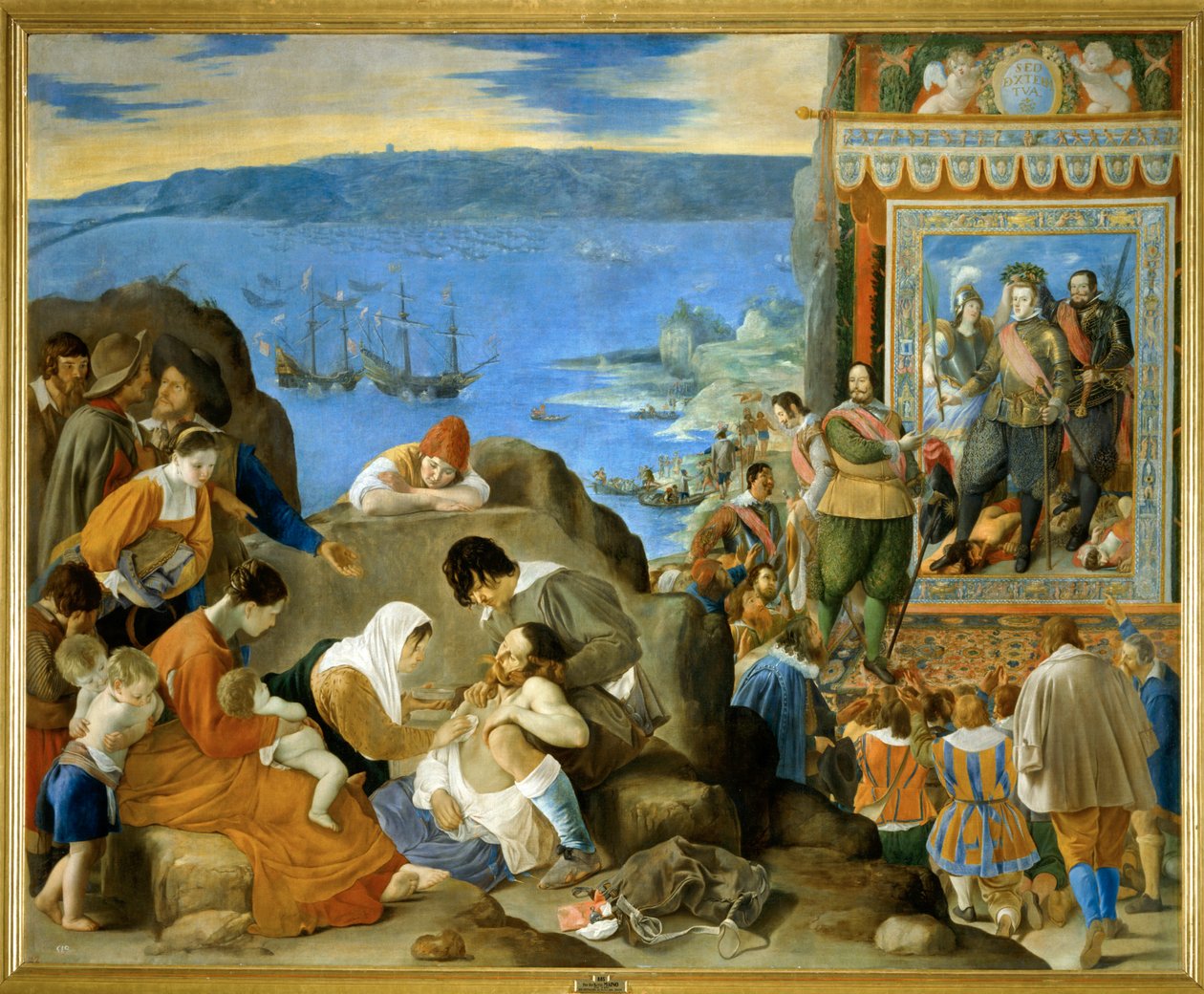 Återerövringen av Bahia 1625 ... (målning på duk) av Fray Juan Batista Maino or Mayno