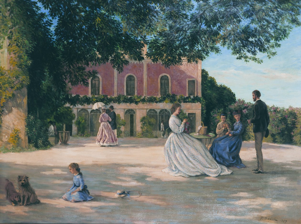 Franska: La Terrasse de Méric av Frédéric Bazille