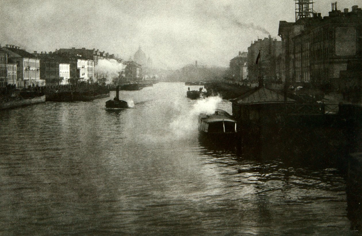Fontankafloden i St Petersburg, Ryssland, 1900-talet av Fred Boisson