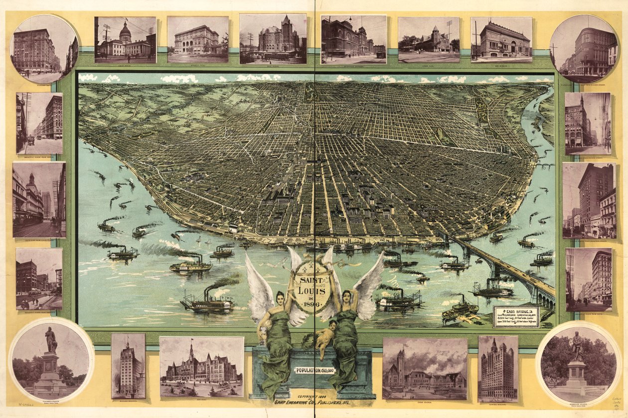 Saint Louis 1896. av Fred; Fred Graf Engraving Co. Graf