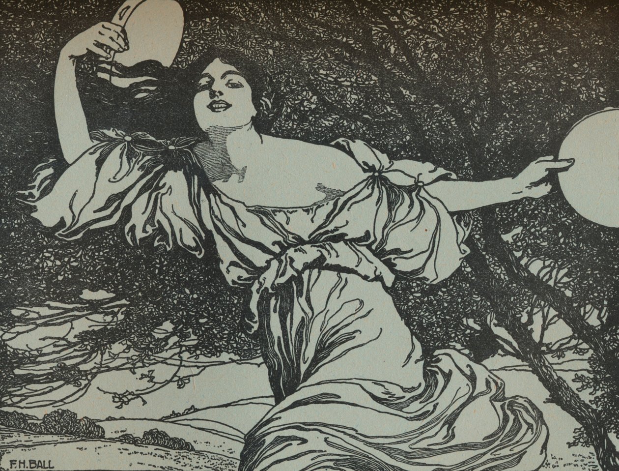 Bacchante, 1900-talet 1914-1915 av Fred Hammersley Ball
