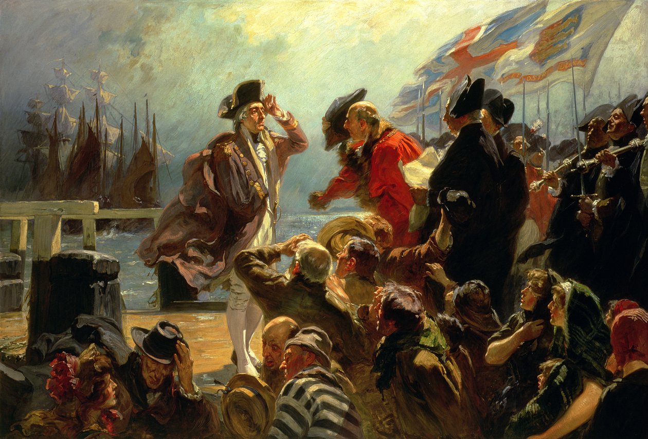 The Return of Nelson, the Hero, ca 1909 (olja på duk) av Fred Roe