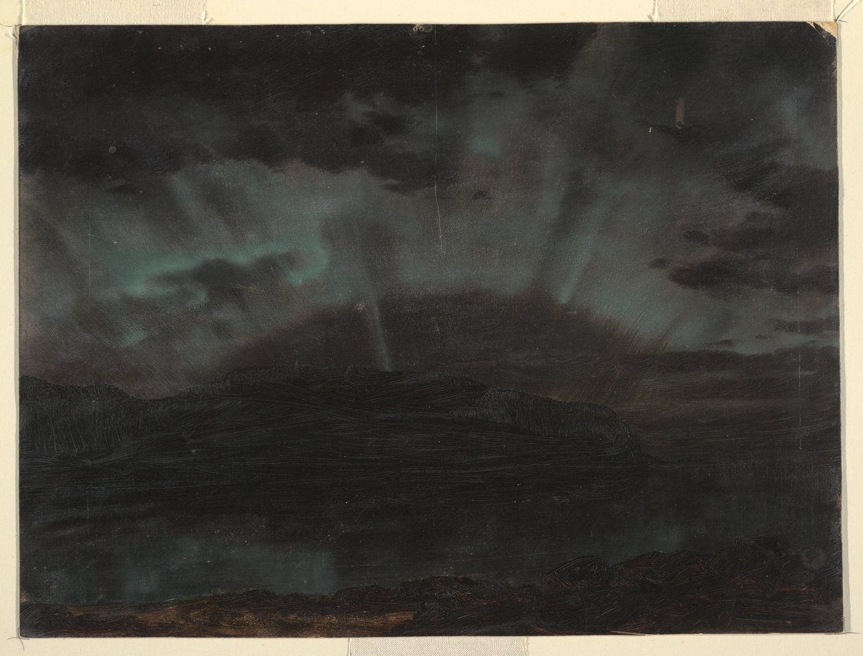 Aurora Borealis, Mt. Desert Island, från Bar Harbor, Maine, 18 september av Frederic Edwin Church