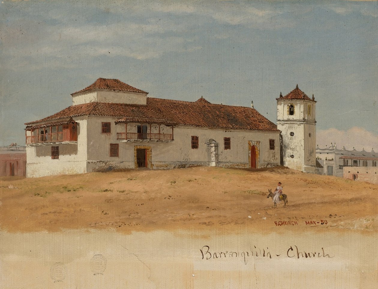 Colombia, Barranquilla -kyrkan av Frederic Edwin Church